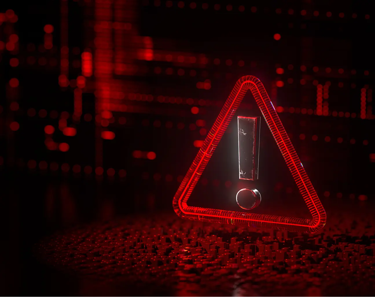 Red warning triangle with exclamation mark