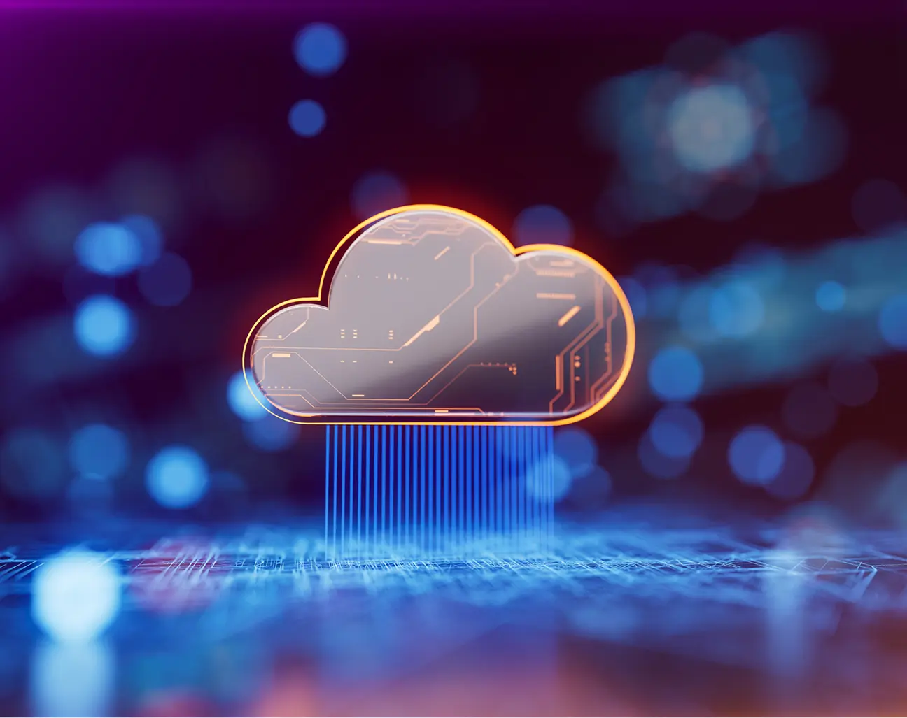 Abstract cloud computing technology concept